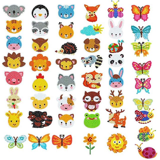 49PCS,5D Diamond Painting Kits for Kids,Diamond Dotz Kits,Mini Diamond