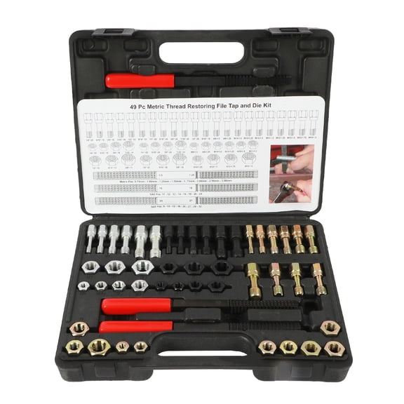 49PCS Thread Chaser Set UNC UNF Metric and Standard Rethreading Tool Kit