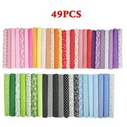 49Pcs 10"x10" Quilting Cotton Fabric Squares Quilting Supplies No Repeat Multi-Color Design Printed Floral Fabric for Quilting Sewing DIY Crafts & Quilt Beginners