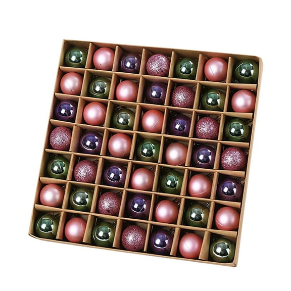 49Pcs Mini Christmas Balls Ornaments, Small Shatterproof Christmas Baubles for Xmas Christmas Tree, Hanging Ball for Holiday Wedding Party Decoration, 3cm/1.18"