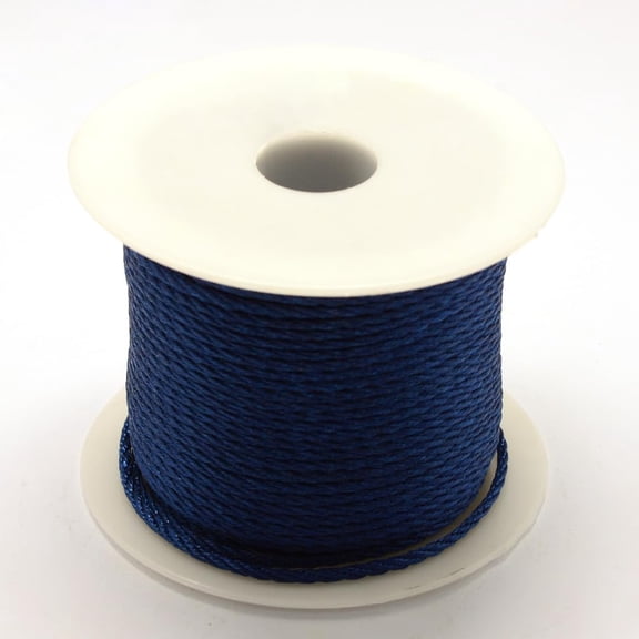 49Yard 1mm Nylon Cord Prussian Blue Beading String Thread Roll Lift Shade Cord for Jewelry Making Kumihimo Knotting Wrapping Beading Supplies DIY Crafts