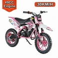 thumbnail image 1 of 49cc Gas Dirt Bike - 2 Stroke Motorcycle with Off-Road Tires, Dual Disc Brakes & Shock Absorbers - Beginner Motocross Bike with Comfort Seat Cushion for Youth Children Riders, 1 of 8