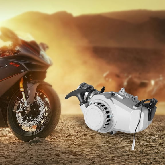 49cc 2-Stroke Engine Kit for Pocket Bike, Mini Dirt Bike, ATV & Scooter High Power, Fuel Efficient, Durable Aluminum Build with Electronic Ignition & 48km/h Speed