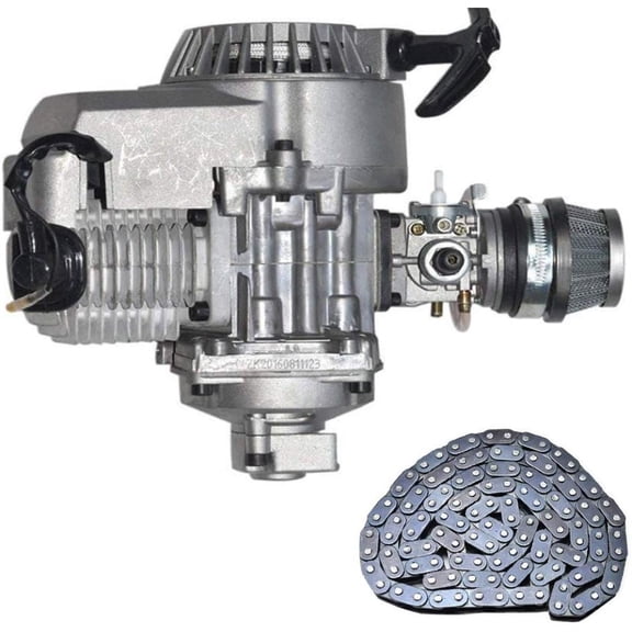 49cc 2-Stroke Engine Motor with T8F Chain for Mini Pocket Pit Dirt Bike Scooter ATV Quad Motorized Bicycle