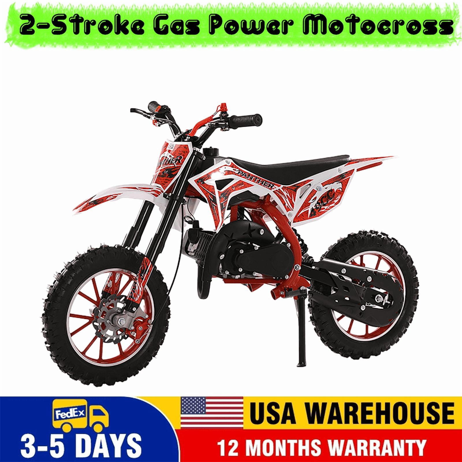 Kids Dirt Bike, 49cc Gas Dirt Bike, 2-Stroke Dirt Bike, Gas Power Pocket Rocket Bike, Off Road Mini Motorcycle Max Load 220LBS[New Model Quality Improvement], Fall Fun for Kids