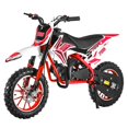 thumbnail image 1 of 49cc 2-Stroke Kids Dirt Bike, Gas Power Motocross, Off Road Mini Motorcycle, Pocket Motorbike with Front Rear Disc Brakes, Racing Max Speed 30KM/H (Red)-Red, 1 of 9