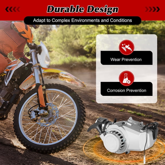 49cc 2 stroke Pull Start Engine Motor Kit Single Cylinder Air-cooling Engine Motor For Mini Pocket Rocket Quad Dirt Bike ATV
