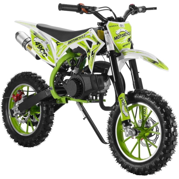 49cc Dirt Bike For Adults & Kids-Kids Dirt Bike 2-Stroke Gas Powered Off Road Motorcycle Mini Bikes 40 MPH For Uphill And Off-Road Conditions Pull Start Motos