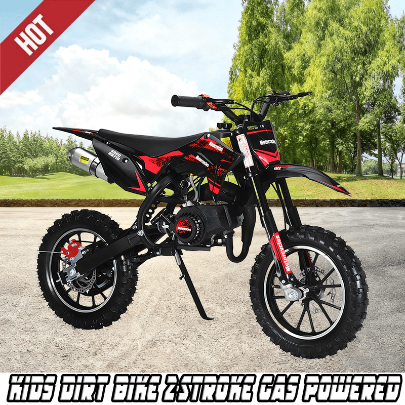 49cc Dirt Bike for Adults & Kids,Kids Dirt Bike Mini Dirt Bikes,2-Stroke Gas Power Motocross Off-Road, Mini Pit Bike with Front Rear Disc Brakes, High-Speed Racing Motorcycle for Kid 40KM/H