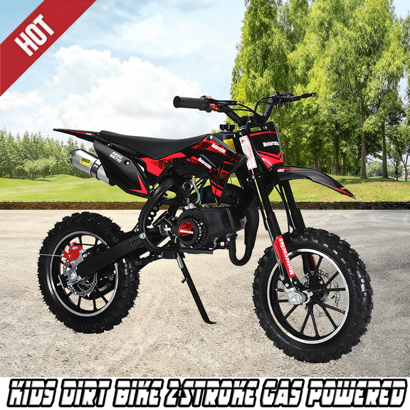 49cc Dirt Bike for Adults & Kids,Kids Dirt Bike Mini Dirt Bikes,2-Stroke Gas Power Motocross Off-Road, Mini Pit Bike with Front Rear Disc Brakes, High-Speed Racing Motorcycle for Kid 40KM/H