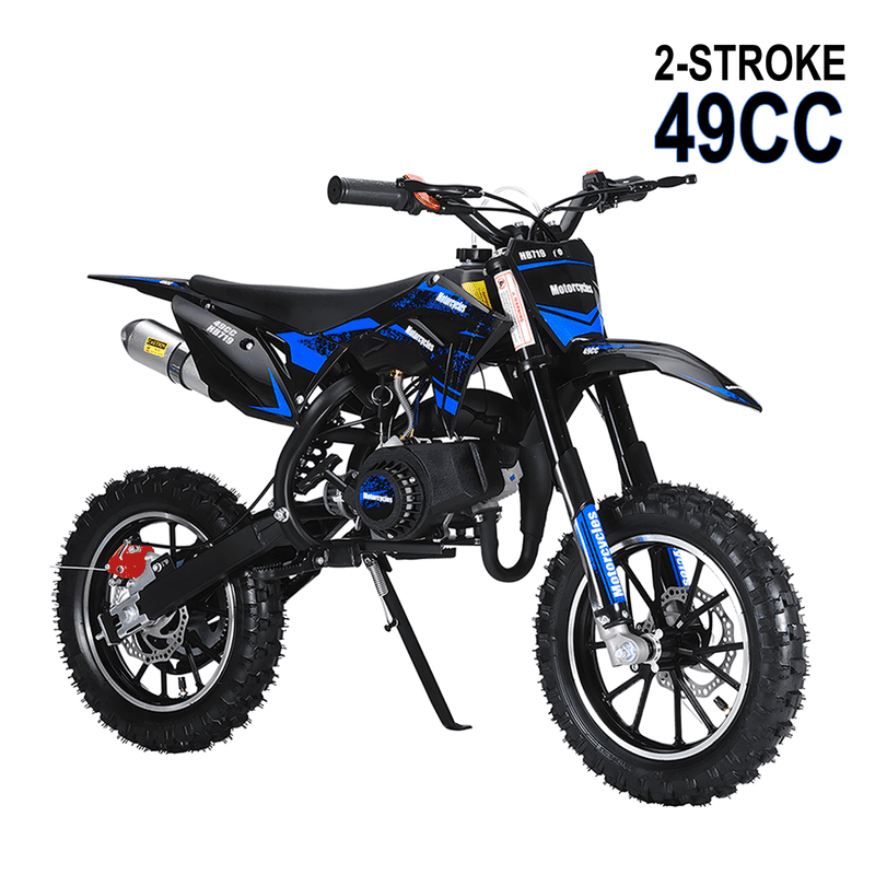 49cc Dirt Bike for Kids ＆ Teens, Upgraded Gas Dirtbike Mini Motorcycle, 2-Stroke Kids Dirt Bike, Mini Bikes Up to 25MPH, Off Road Pocket Motorbike with Dual Disc Brakes, Best Gift for Boys Girls