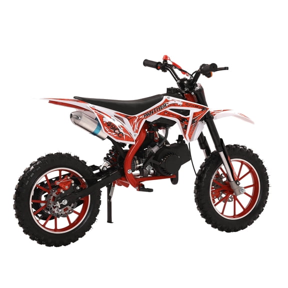 49cc Kids Dirt Bike, 2-Stroke Gas Power Motocross Off-Road Racing Max Speed 40KM/H(Red)