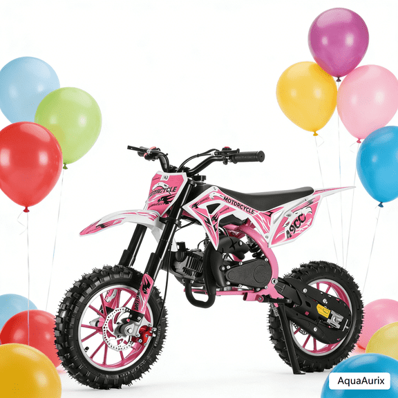49cc Kids Dirt Bike 2-Stroke Gas Powered Mini Motocross, Off-Road Motorcycle for Youth, Pull Start, 40KM/H Max Speed