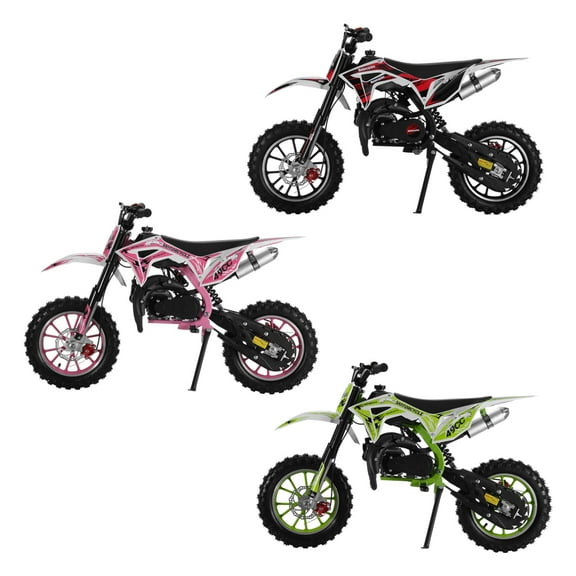 49cc Kids Dirt Bike, Upgraded HB719 Mini Dirt Bike Gas Powered Off-Road Motorcycle, 2-Stroke Engine with Pull Start, Front & Rear Disc Brakes, 10" Tires, Pocket Dirt Bike for Youth & Beginners Black