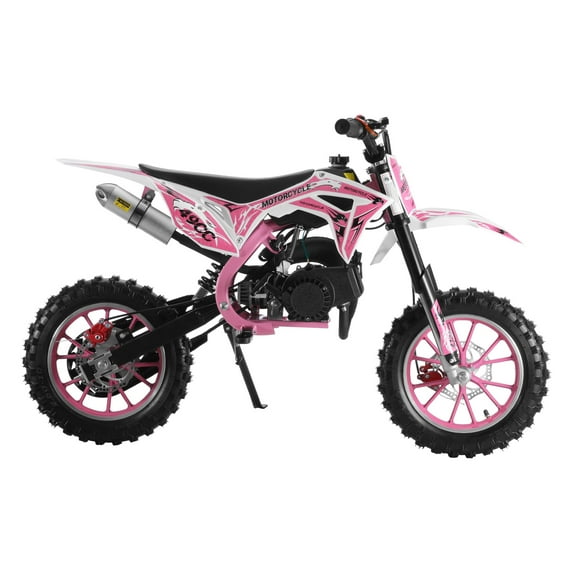 49cc Kids Dirt Bike - Upgraded Off-Road Motorcycle w/Dual Disc Brakes, 10" Tires & Shock Absorbers, Max 40km/h, 150kg Capacity