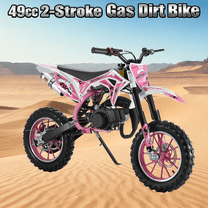 49cc Mini Dirt Bike,Gas Power 2-Stroke motos para niños Kids Dirt Bikes Mini Bike Gas Powered Off Road Trail Bike Gas-Power Motocross with Front Rear Disc Brakes Uphill and Off-Road Conditions