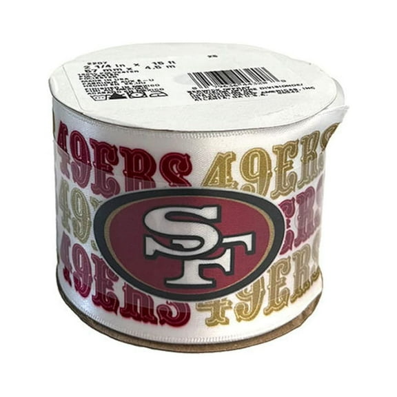 49ers Printed Ribbon 2.5"-Inch Width, 15 Foot Spool