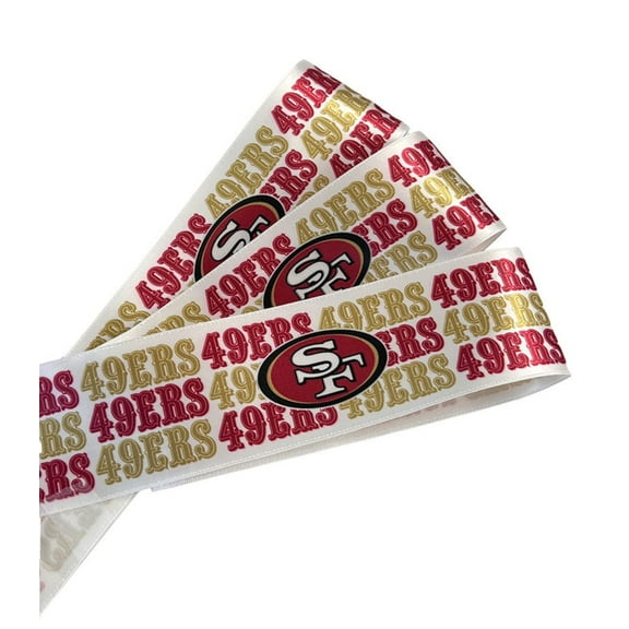 49ers Printed Ribbon 2.5"-Inch Width, 3 Feet - 1 Yard