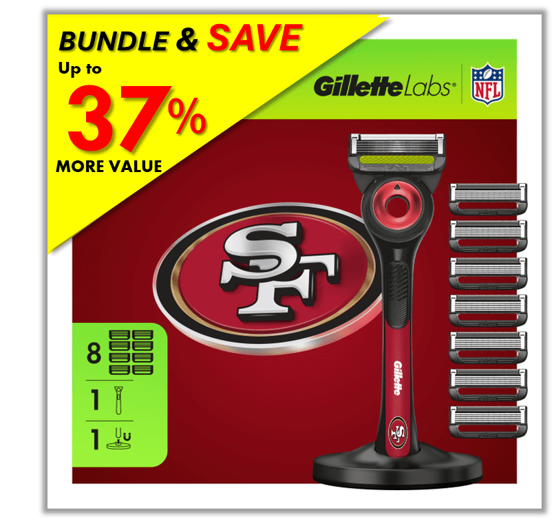 Exclusive Gillette Labs Official 49ers Gameday Razor Bundle