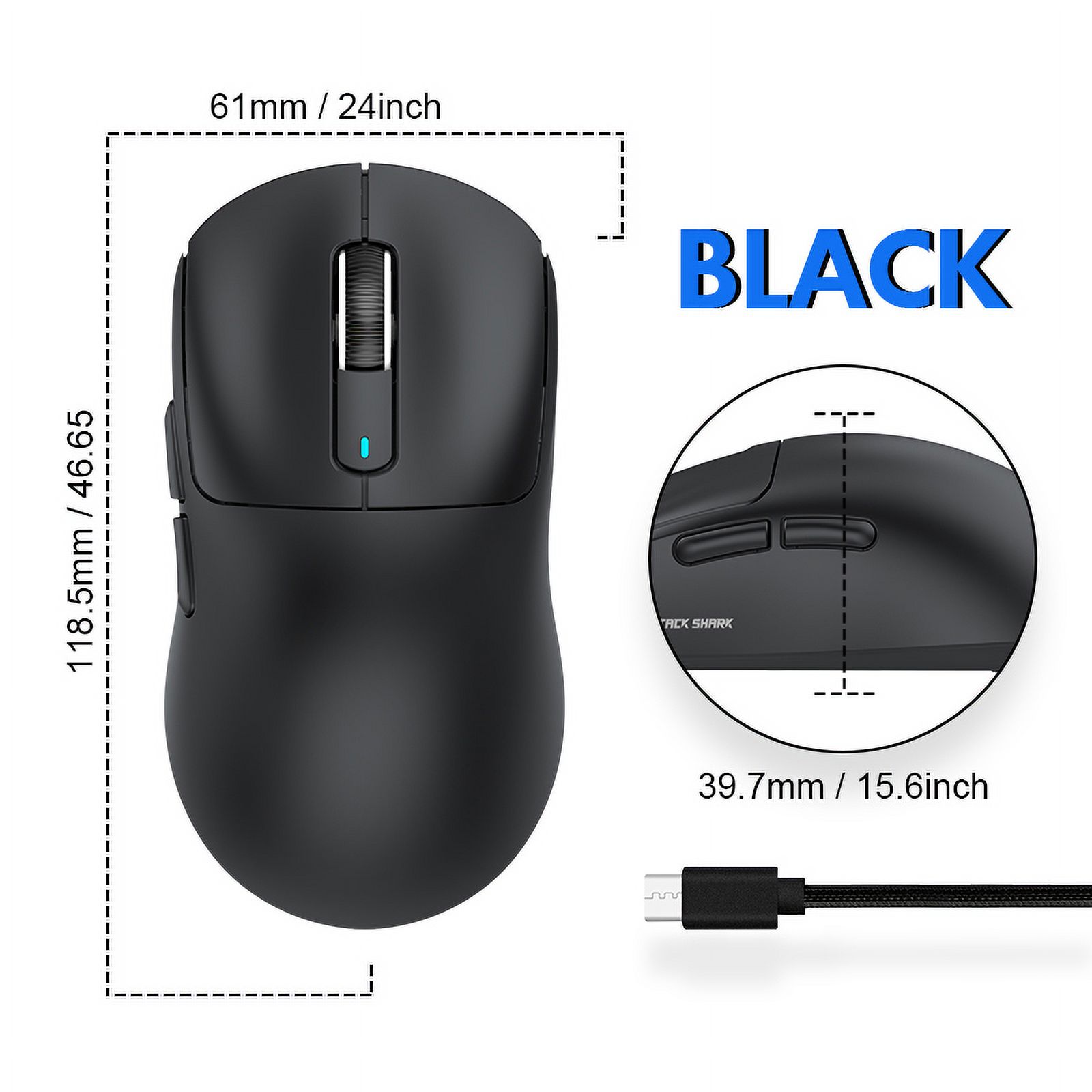 49g Lightweight Gaming Mouse PAW3395 Wireless Bluetooth Mouse
