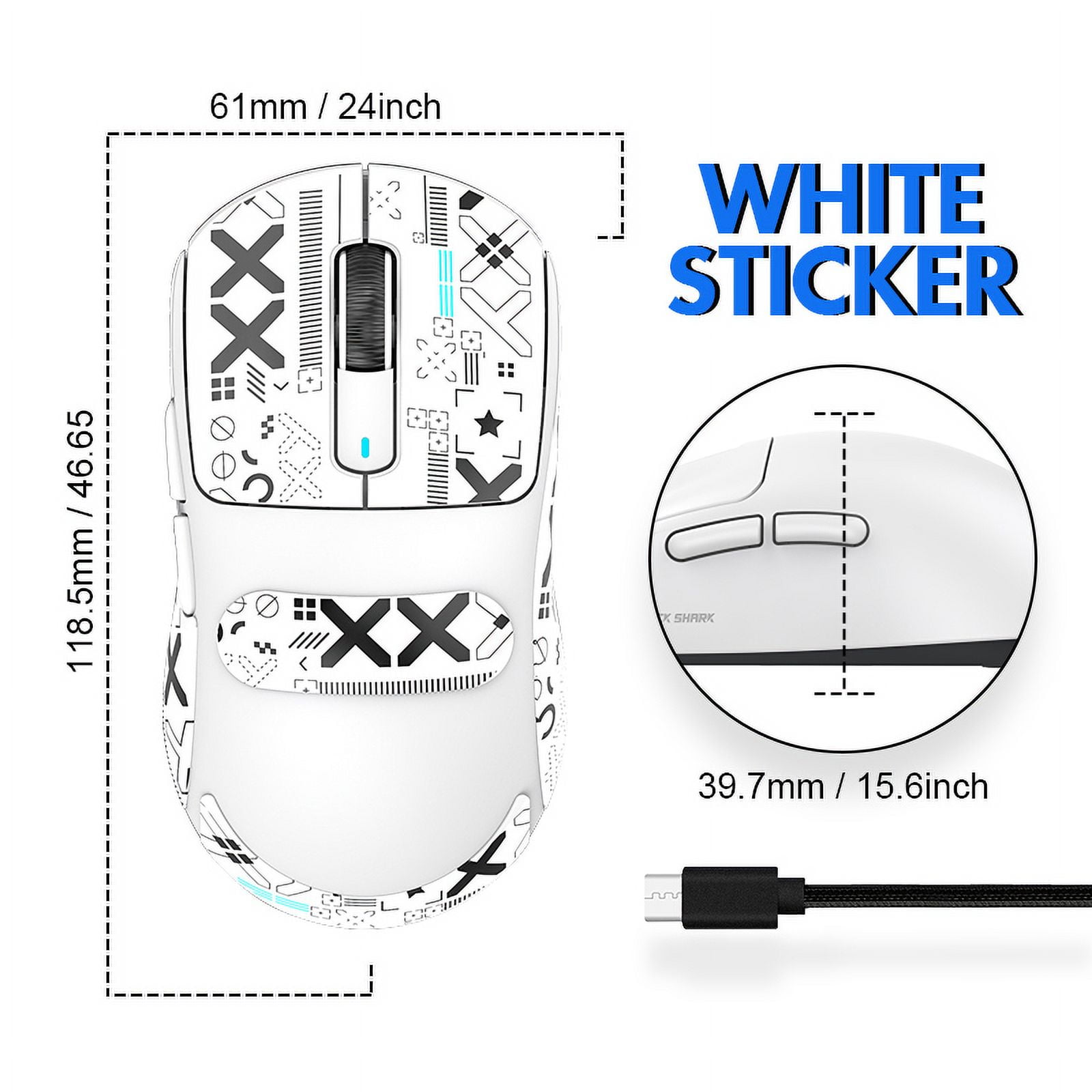 49g Lightweight Gaming Mouse PAW3395 Wireless Bluetooth Mouse