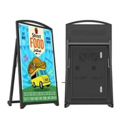 49inch Indoor Digital Signage,700nits High Brightness LCD Screen,Rechargeable Battery Advertising Display with CMS/USB/WiFi/Port Player, Intelligent Split Screen,24/7 Operation,Android 14