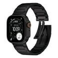 thumbnail image 1 of 49mm Black Titanium Band for Apple Watch Ultra 2 & 1 - Upgraded Folding Buckle, Durable Link, iWatch Strap, DLC Coating, Waterproof, One Size Fits All Bracelet in Titanium by Ultra Supply Co., 1 of 5