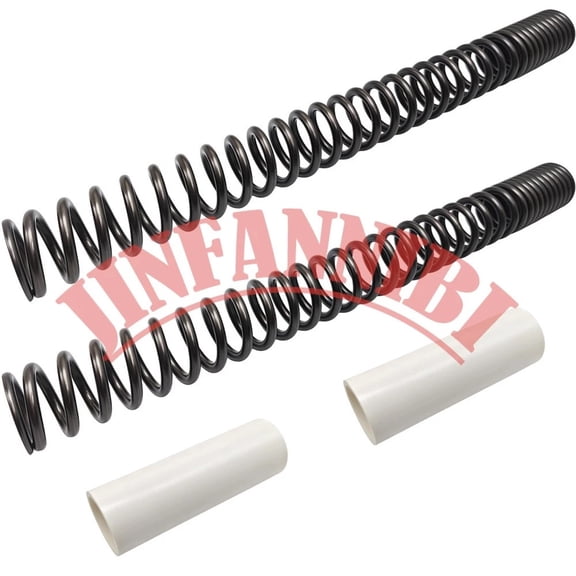 49mm Progressive Heavy Duty Front Fork Spring Kit for Harley Dyna Fat Bob Street Bob Softail V-Rod 2002-2017, Replaces 11-1546