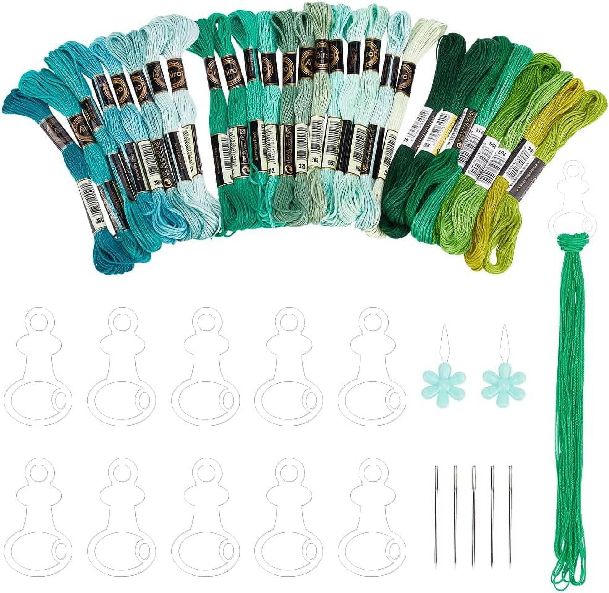 49pcs Green Sewing Threads Kit Embroidery Floss Embroidery Skein ...