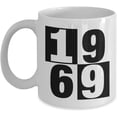 thumbnail image 1 of 49th Birthday Mug 1969 Year You Were Born Celebration Anniversary Year Your Kids Were Born for Relatives, Friends, Coworkers, Boss, His or Her Present Big 15oz Ceramic Cup, 1 of 5