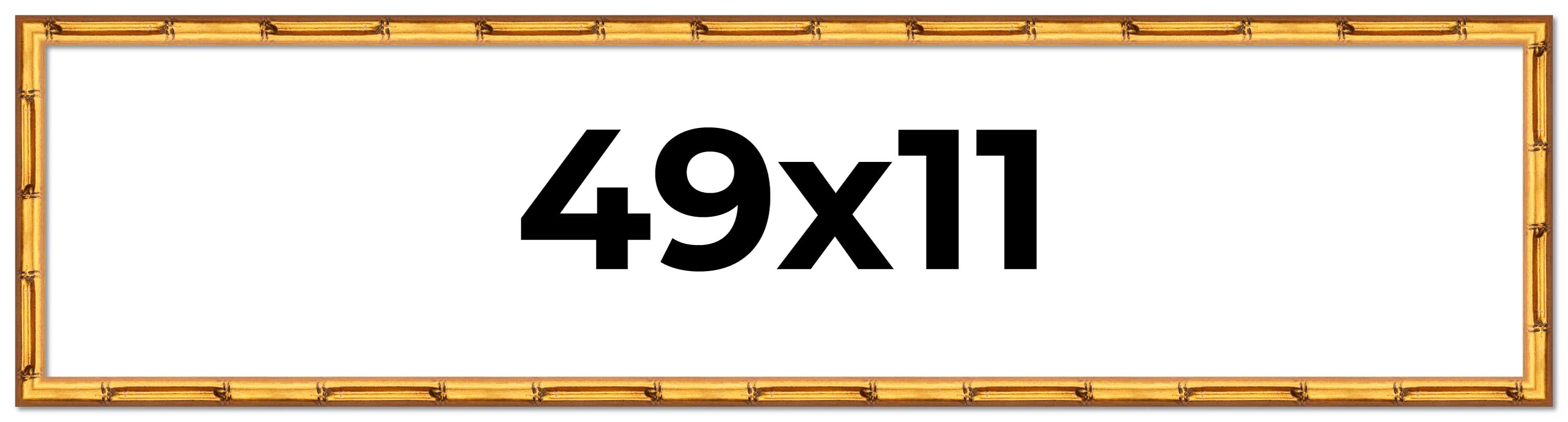 49x11 Frame Gold Bamboo Picture Frame - Complete Modern Photo Frame ...