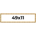 thumbnail image 1 of 49x11 Frame Gold Bamboo Picture Frame - Complete Modern Photo Frame Includes UV Acrylic Shatter, 1 of 8