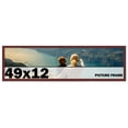 thumbnail image 1 of 49x12 Frame Brown Mahogany Solid Wood Picture Frame Includes UV Acrylic Plexiglass, Acid Free Foam, 1 of 8