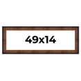 thumbnail image 1 of 49x14 Frame Brown Walnut Gold Ornate Trim Solid Wood Plein Air Picture Frame | 3 Inch Moulding, 1 of 8