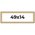 thumbnail image 1 of 49x14 Frame Gold Plein Aire Solid Wood Picture Frame Width 2 Inches | Interior Frame Depth 0.5, 1 of 8