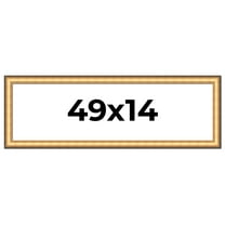 49x14 Frame Gold Plein Aire Solid Wood Picture Frame Width 2 Inches | Interior Frame Depth 0.5