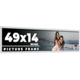 thumbnail image 1 of 49x14 Frame White Solid Wood Picture Frame Includes UV Acrylic Shatter Guard Front, Acid Free Foam, 1 of 7