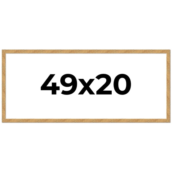 49x20 Frame Beige Real Wood Picture Frame Width 1.25 inches | Interior Frame Depth 0.5 inches |