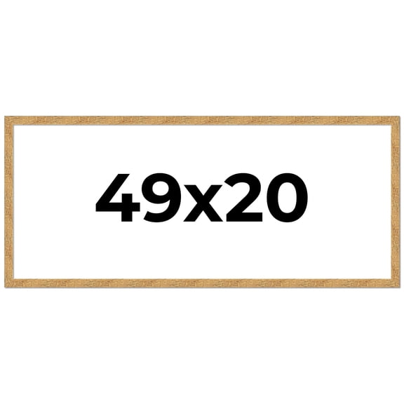 49x20 Frame Beige Real Wood Picture Frame Width 1.25 inches | Interior Frame Depth 0.5 inches |