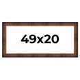 thumbnail image 1 of 49x20 Frame Brown Walnut Gold Ornate Trim Solid Wood Plein Air Picture Frame | 3 Inch Moulding, 1 of 8