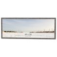 thumbnail image 1 of 49x20 Frame Silver Grey Distressed Solid Wood Picture Frame | 0.75 Inch Moulding Width | Interior, 1 of 8