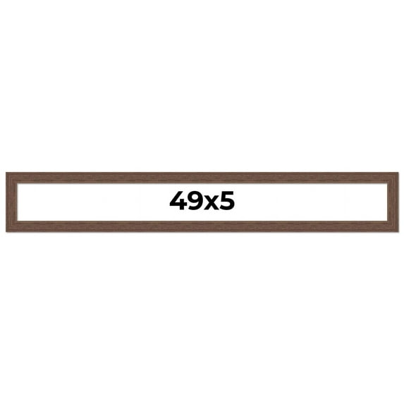 49x5 Frame Brown Distressed Barnwood Picture Frame | Rustic Farmhouse Photo Frame Includes UV