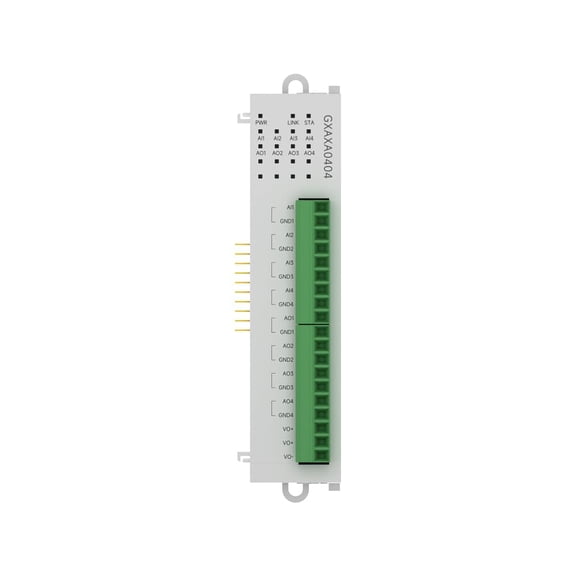 4AI+4AO Switching Analog Remote IO Expansion Module RS485 Ethernet 0-20mA/4-20mA GXAXA0404 Modbus DC 9-36V Work with Host