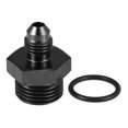 thumbnail interactive-video image 1 of 2-Pack AN8 Straight Adapter Fittings - Black Aluminum, 8AN Male To 1/2" NPT 1 of 3