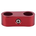 4AN Hose Separator Clamp Clip Fuel Oil Pipe Connector Adapter Aluminum Alloy Tube FittingRed
