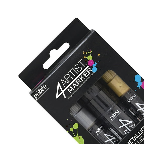 4Artist Marker Set 3/Pkg-Metal 8mm