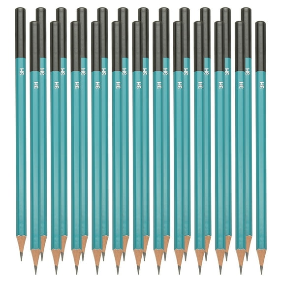 Uxcell 3H Drawing Pencils for Sketching, 24PCS Sketch Pencils for Drawing Art Pencils Graphite Wood Pre-sharpened for Drawing Sketching Artist, Hexagonal, Black Refill, Green/Black Pole