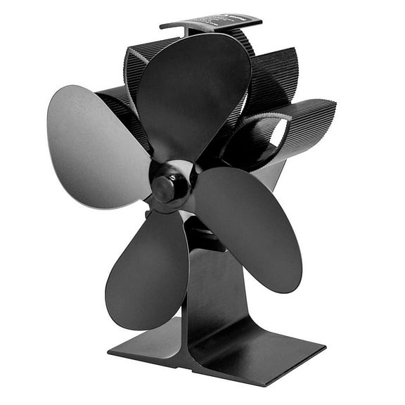 4B1adesHeat Powered Stove Fireplace Fan Aluminum Silent Quiet Eco-Friendly for Wood Log Burning Fan
