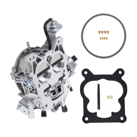 4BBL Quadrajet Carburetor 650/750 CFM Electric Choke for Chevrolet GMC 5.0L 5.7L 305 350 Engine 1980-1989, Replaces 1904R 1906R, Aluminum Alloy Vacuum Secondary Fuel System