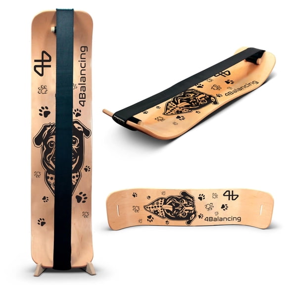 4Balancing Slackline Balance Board for Kids - Pug Dog